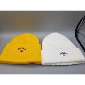 2! Noah Logo Yellow White Beanie NYC Casual Streetwear